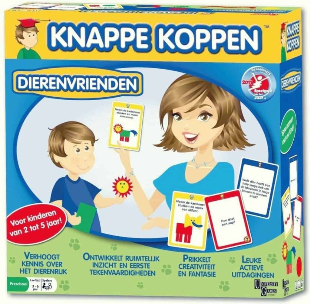 Knappe koppen - een kinderspel dat de vaardigheden van kinderen van 2 tot 5 jaar helpt ontwikkelen